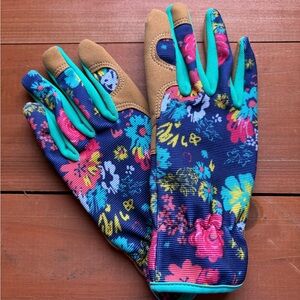 Gardening Work Gloves Size S High Dexterity Padded Breathable Vegan Leather